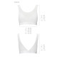Топ з прозорою вставкою Passion PS002 TOP white, size S-4
