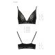 Еластичний топ з мереживом Passion PS001 TOP black, size L-5