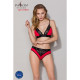 Еластичний топ з мереживом Passion PS001 TOP red-black, size XL-2