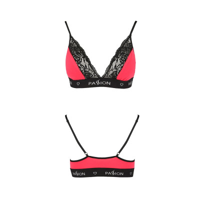 Еластичний топ з мереживом Passion PS001 TOP red-black, size XL Еластичний топ з мереживом Passion PS001 TOP red-black, size XL
