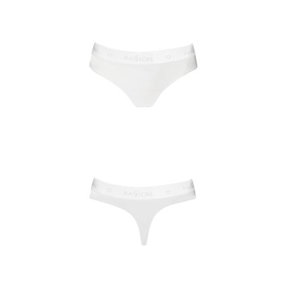 Трусики-бразиліана з бавовни Passion PS005 PANTIES white, size XL