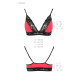 Еластичний топ з мереживом Passion PS001 TOP red-black, size XL-4