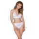 Еластичний топ з мереживом Passion PS001 TOP white, size L-1