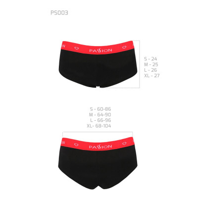 Трусики-шортики Passion PS003 PANTIES black, size L Трусики-шортики Passion PS003 PANTIES black, size L