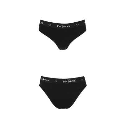 Трусики-сліпи з бавовни та еластаном Passion PS004 PANTIES black, size S