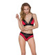 Трусики з широкою гумкою і мереживом Passion PS001 PANTIES red/black, size L-1