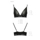 Еластичний топ з мереживом Passion PS001 TOP black, size XL-5