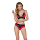 Трусики з широкою гумкою і мереживом Passion PS001 PANTIES red/black, size M-1