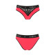 Трусики з широкою гумкою і мереживом Passion PS001 PANTIES red/black, size M-3