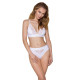 Еластичний топ з мереживом Passion PS001 TOP white, size M-1