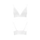 Еластичний топ з мереживом Passion PS001 TOP white, size S-3