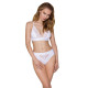 Еластичний топ з мереживом Passion PS001 TOP white, size S-1