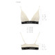 Еластичний топ з мереживом Passion PS001 TOP ecru, size L-4