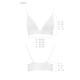 Еластичний топ з мереживом Passion PS001 TOP white, size S-4