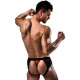 Чоловічі трусики з червоним гульфіком Passion 007 THONG red S/M-1