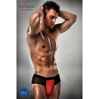 Чоловічі трусики з червоним гульфіком Passion 007 THONG red S/M
