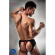 Чоловічі трусики з червоним гульфіком Passion 007 THONG red S/M-3