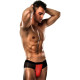 Чоловічі трусики з червоним гульфіком Passion 007 THONG red S/M