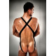 Чоловічий боді з дуже глибоким декольте Passion 011 BODY black XXL/XXXL-1
