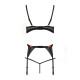 Комплект білизни PERDITA SET black L/XL - Passion Exclusive: стрепи: ліф, стрінги і пояс для панчох-5