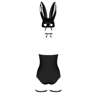 Еротичний костюм кролика Obsessive Bunny costume S/M black (м'ята упаковка!!!)
