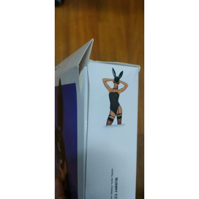 Еротичний костюм кролика Obsessive Bunny costume S/M black (м'ята упаковка!!!)