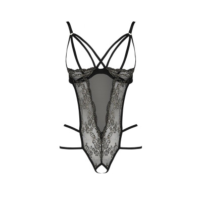 Боді монокіні з відкритими грудями VALERY BODY black XXL/XXXL - Passion Exclusive