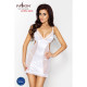 Сорочка приталена з чашечками WILMA CHEMISE white S/M - Passion, трусики-1