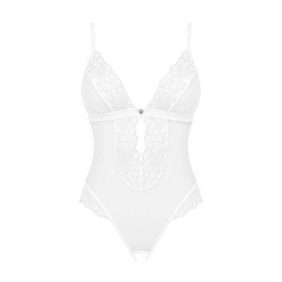 Еротичне напівпрозоре боді Obsessive Heavenlly crotchless teddy M/L (м'ята упаковка!!!)