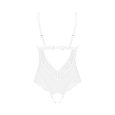 Еротичне напівпрозоре боді Obsessive Heavenlly crotchless teddy M/L (м'ята упаковка!!!)
