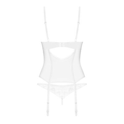 Корсет Obsessive Alissium corset & thong M/L (м'ята упаковка!!!)