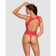 Ажурний бодістокінг із ефектом шнурівки Obsessive B120 teddy red S/M/L, червоний (м'ята упаковка!!!)-2