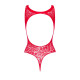 Ажурний бодістокінг із ефектом шнурівки Obsessive B120 teddy red S/M/L, червоний (м'ята упаковка!!!)-6