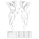 Корсет з пажами XENA CORSET white L/XL - Passion, трусики, квітковий узор, напівпрозорий-2
