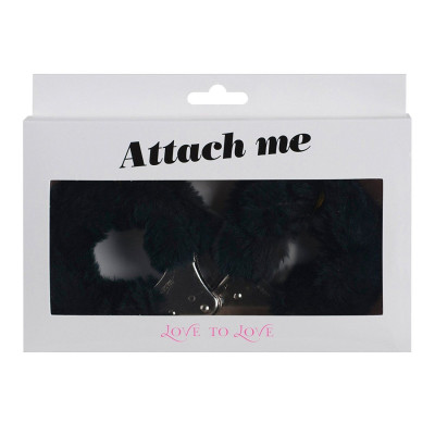 Наручники з плюшевою обробкою Love To Love ATTACH ME Black (м'ята упаковка!!!)