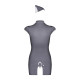 Еротичний костюм стюардеси Obsessive Stewardess 3 pcs costume grey S/M (м'ята упаковка!!!)-6