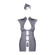 Еротичний костюм стюардеси Obsessive Stewardess 3 pcs costume grey S/M (м'ята упаковка!!!)-5
