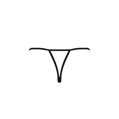Трусики мереживні з доступом VIOLANTE THONG black S/M - Passion Exclusive (м'ята упаковка!!!)