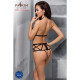 Відвертий боді з елементами стреп JADE BODY black L/XL - Passion Exclusive-3