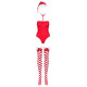 Боді Obsessive Kissmas teddy red L/XL (м'ята упаковка!!!)-3