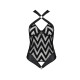Сітчастий боді з халтером та ритмічним малюнком Hima Body black XXL/XXXL - Passion-2