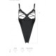 Боді з екошкіри CELINE BODY black S/M — Passion: з доступом, відкритий-6