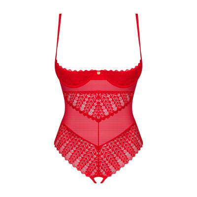 Боді Obsessive Ingridia crotchless teddy XS/S
