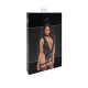Боді Noir Handmade F297 Libido Deep-V bodysuit with collar, pearl chain and garter - S-5