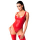 Боді Noir Handmade F352 Red powerwetlook body - S-1