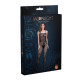 Бодістокінг Moonlight Model 02 Black, імітація корсета та панчохи на ажурній резинці-2
