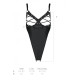Боді з екошкіри CELINE BODY black XXL/XXXL — Passion: з доступом, відкритий-6