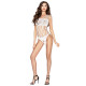 Бодістокінг Passion BS035 white, боді, імітація топа і трусиків-1