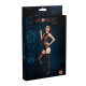 Комплект: боді та панчохи Moonlight Model 15 Black, з квітковим вертикальним малюнком-2