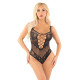 Боді Leg Avenue Rhinestone Net and Lace Bodysuit One Size, Black-1